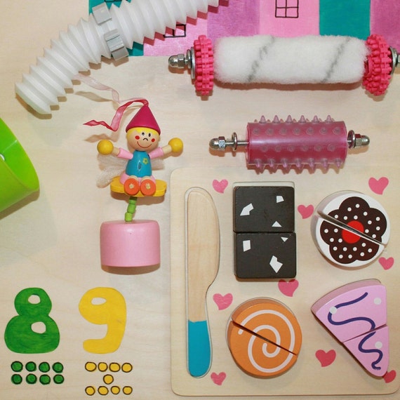 Busy Board Baby girl Activity Board Sensory by ...