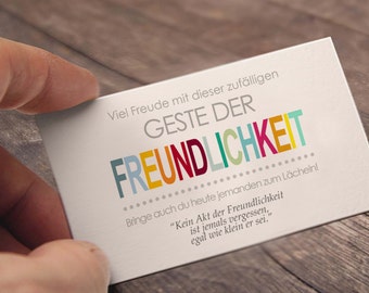 Random acts of kindness pressure file of cards on german =