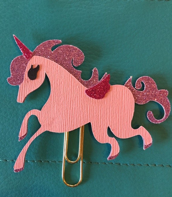 Pink Unicorn Planner Clip / planner supplies / planner