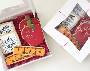 Teacher Gifts, Teacher Cookies, Teacher Appreciation, End Of Year Cookies, Cookie Gifts, Teacher Thank you, End of Year Gifts