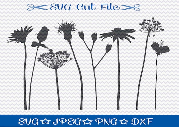 Wildflower SVG File / SVG Cut File / Wild Flowers / SVG
