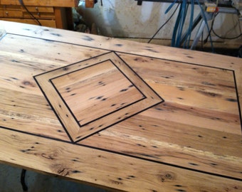 Custom made pallet wood dining table