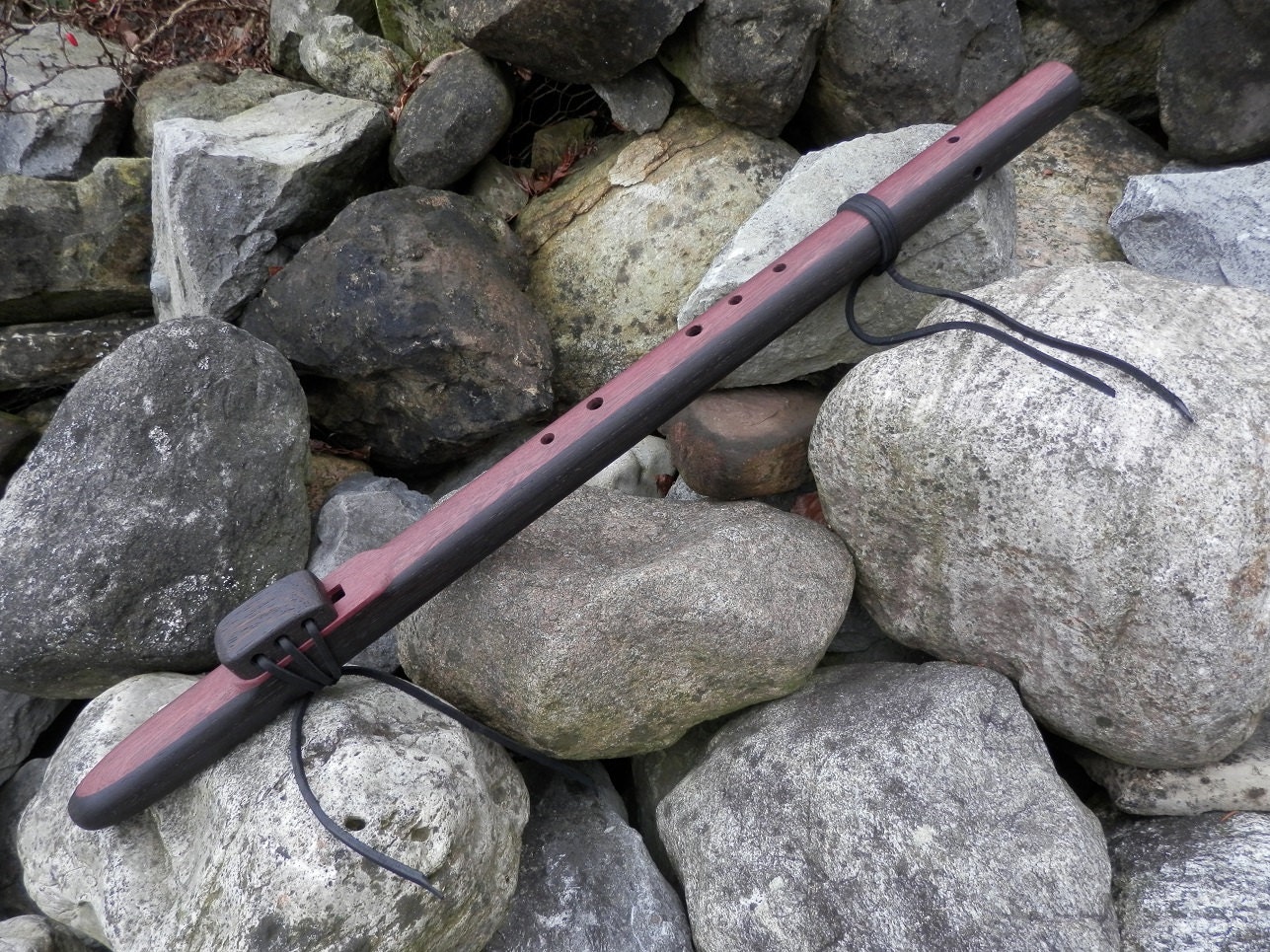 Native American Style Flute Exotic Purpleheart and Wenge Wood
