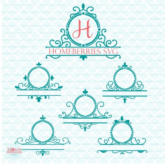 Regal Monogram Frames svg dxf eps regal monogram svg wedding