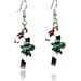 Christmas Candy Cane Drop Earrings Enamel Dangle Earrings Holiday Fashion Jewelry For Her Handmade Christmas Gifts Fish Hook Fastener