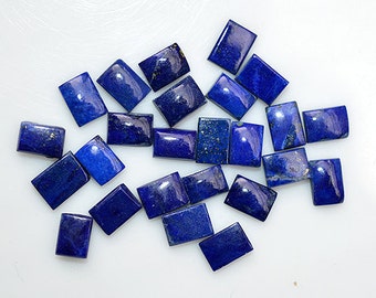 Natural Lapis Lazuli Cabochon, Blue Lazuli Gemstone, 7X5 mm Rectangle Shape Lapis Lazuli Cabochon, mm Size Blue Lazuli Stone SM46