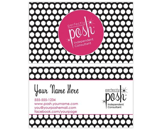 Perfectly Posh Business Cards Perfectly By ThePrintersCottage