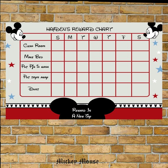 Mickey Mouse Reward / Chore Chart Edit and Print by CreativeShores