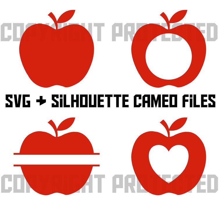 Download SVG Cutting Files Apple Monogram SVG Vector Clip Art for
