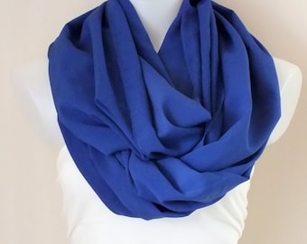 Royal blue infinity scarf Crown blue scarf Loop scarf Circle blue scarf Women accessories Gift