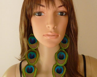 Peacock feathers - peacock Feather earrings