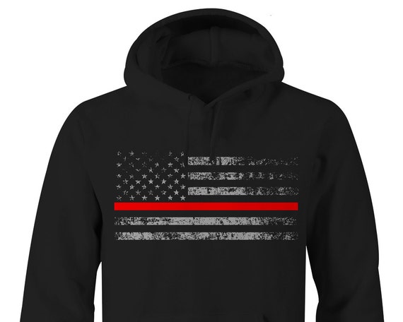thin red line firefighter hoodie