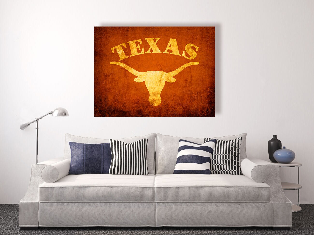 Texas Longhorn vintage style Canvas Print vintage football