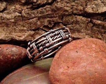 TUTORIAL Twisted Wire Mens Ring, Free Bonus Wire Twisting TutorialWire weave tutorial, Mens wire weave ring