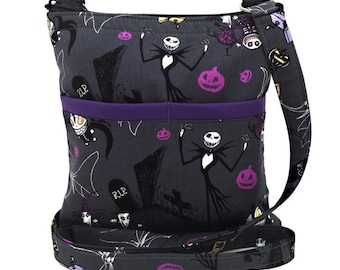 Nightmare Before Christmas Crossbody Bag // Jack Skellington Sling Bag // Crossbody Purse // Shoulder Bag // Hipster