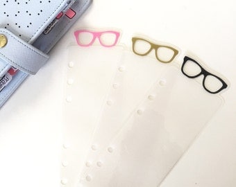 Glasses Bookmark | Page Marker | Planner Bookmark | Traveler's Notebook