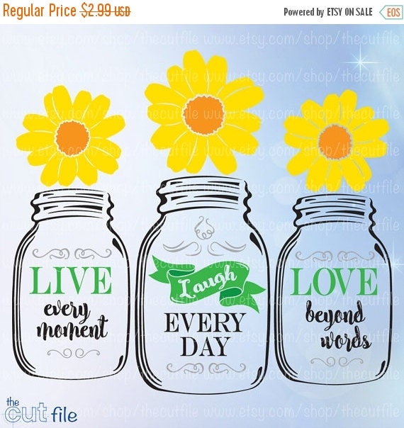 Download Live Laugh Love svg mason jar svg htv vinyl decal by ...