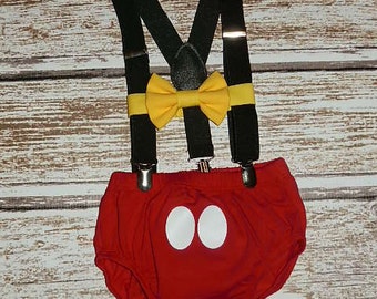 Mickey Mouse Birthday Outfit, Mickey Mouse Shirt, Mickey Mouse 1st birthday, Mickey Cake Smash, PLEASE READ LISTING