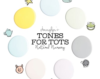 Jennylyn's Tones for Tots Natural Nursery collection Fusion Mineral Paint - Certified 0 VOC - 500 ml or Tester size -