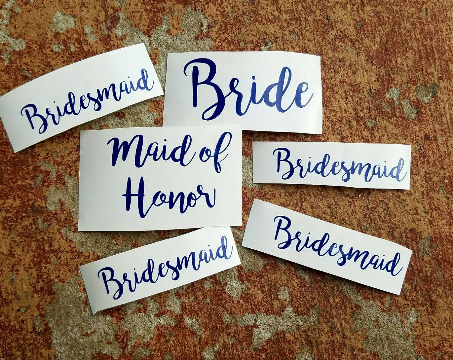 Wedding Party Vinyl Decals Bride Decal Maid of honor