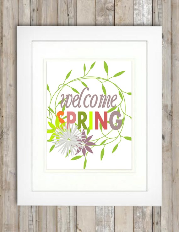 Welcome Spring Home Decor-Instant Download by craveberry on Etsy