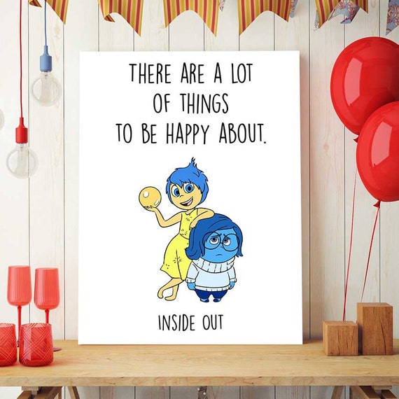 Inside Out Quote Joy And Sadness Inside Out Print Pixar