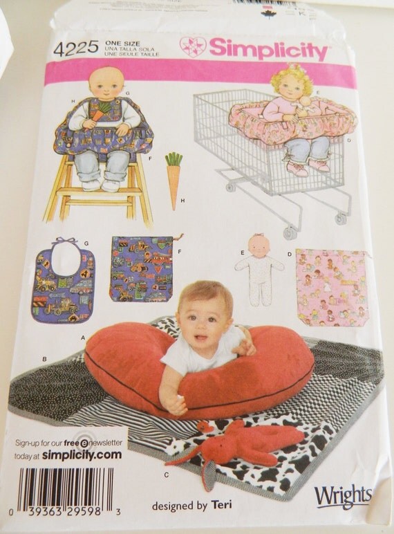 Simplicity 4225 Baby Pillow Blanket Quilt Bib Accessories