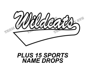 Wildcats Swoosh Download Files - SVG, DXF, EPS, Silhouette Studio, Vinyl Cutting Files, Digital Cut Files - Use with Cricut and Silhouette