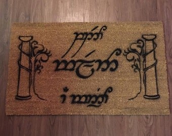 Speak Friend and Enter (Lord of The Rings) Inspired Decorative Doormat