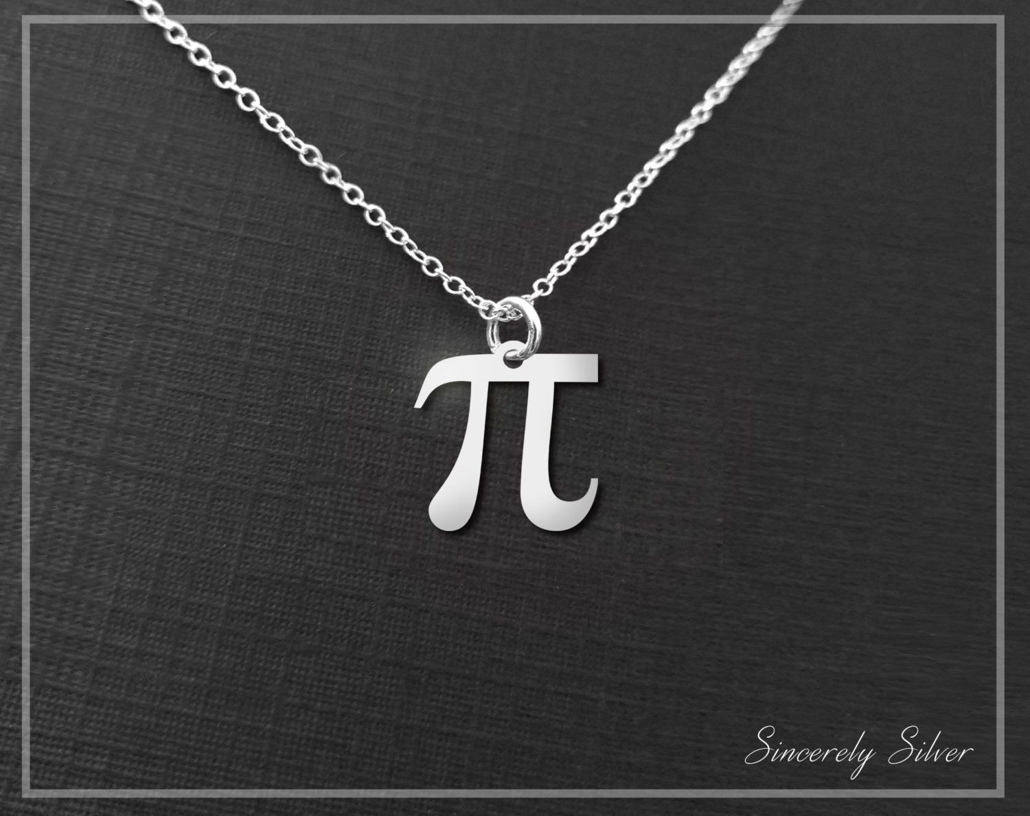 Pi Necklace Pi Jewelry Math Necklace Pi Symbol Necklace