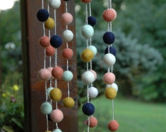 Shhh... Felt Ball Mobile - 50ct 2cm wool felt balls - FREE SHIPPING USA - baby nursery