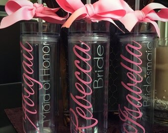 Personalized Tumbler, Personalized Wedding Gift, Personalized Gift, Wedding Tumblers, Bridesmaid Gift, Wedding Favor, Bridesmaid Tumbler
