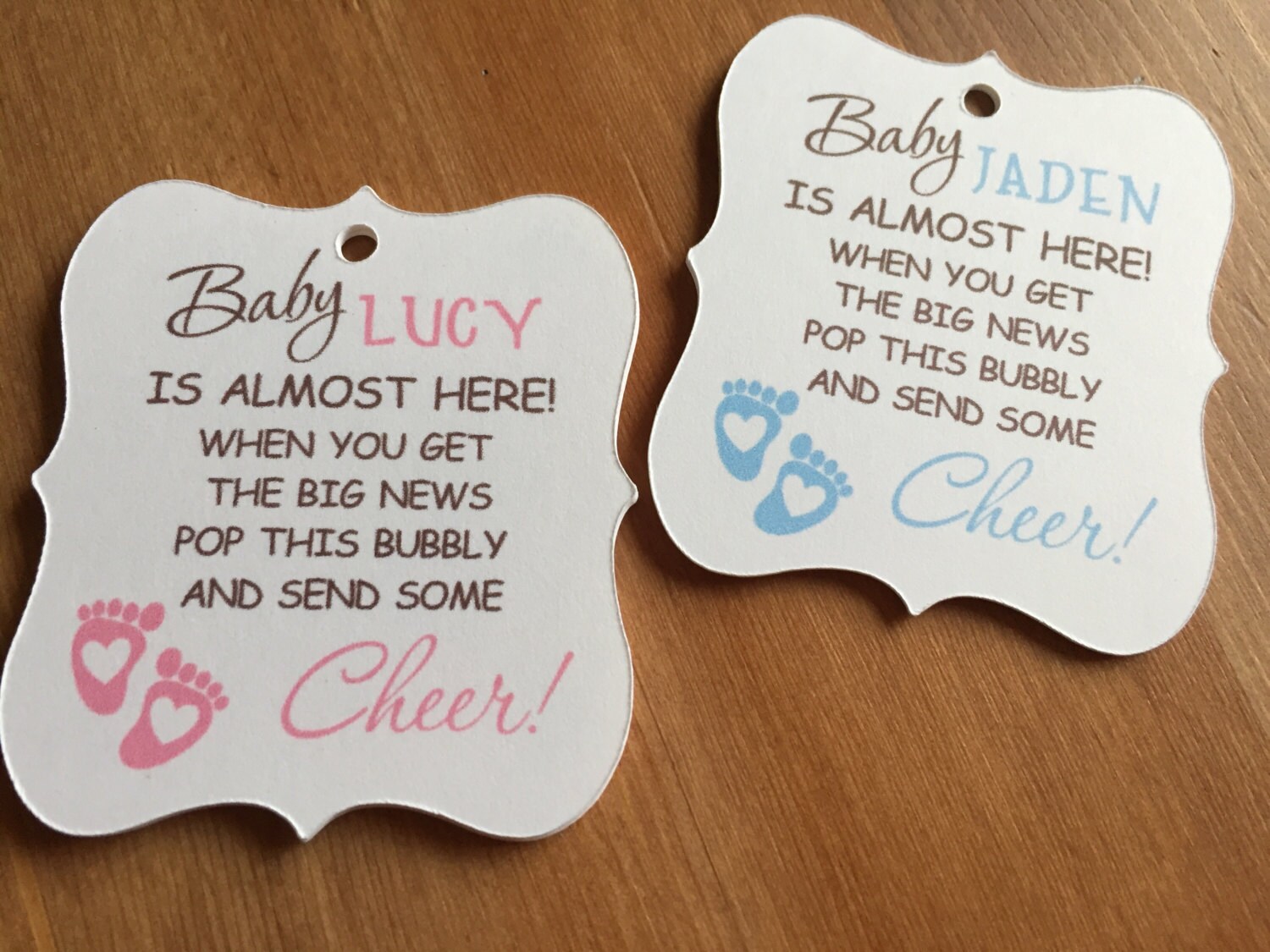 Baby Shower Champagne Favor TagsPumpkin Favor TagsSnowflakes