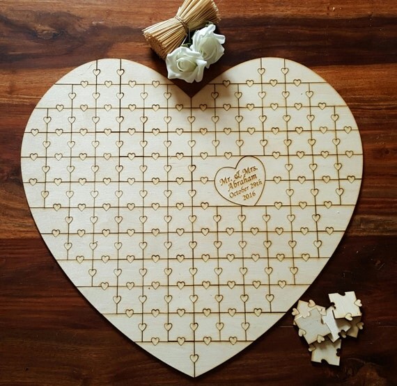 Jigsaw Puzzle Guestbook Jigsaw Wedding Guest by