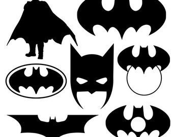 Batman svg silhouette pack - Batman clipart digital download - Batman monogram frame svg, png, dxf, eps