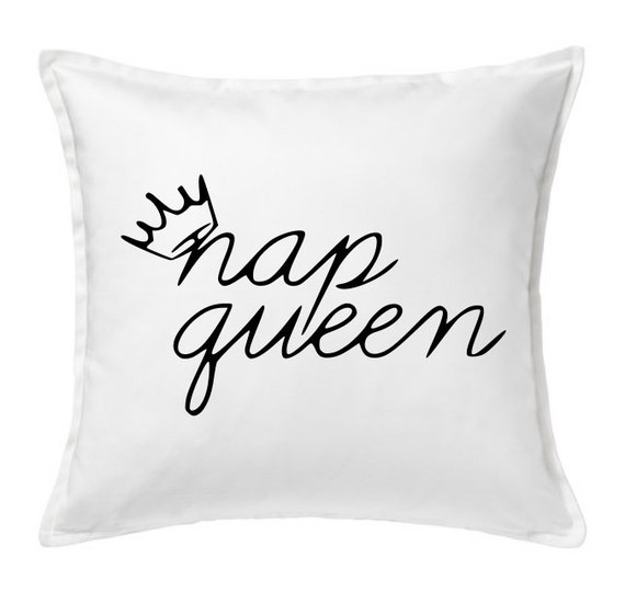 Nap Queen Pillow Cover Decorative PillowBlack by LuxePillowPalace