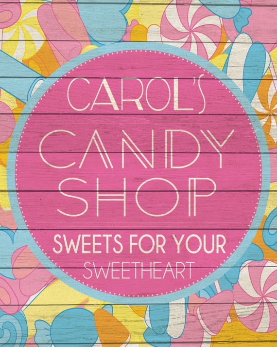 Custom Candy Shop Sign Digital Download