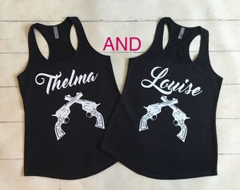 Thelma and Louise tank tops Sold as set