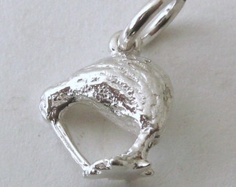 Genuine SOLID 925 STERLING SILVER 3D Kiwi New Zealand charm/pendant