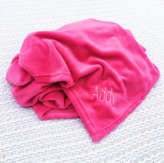 Personalized Plush Blanket Monogrammed Plush Blanket