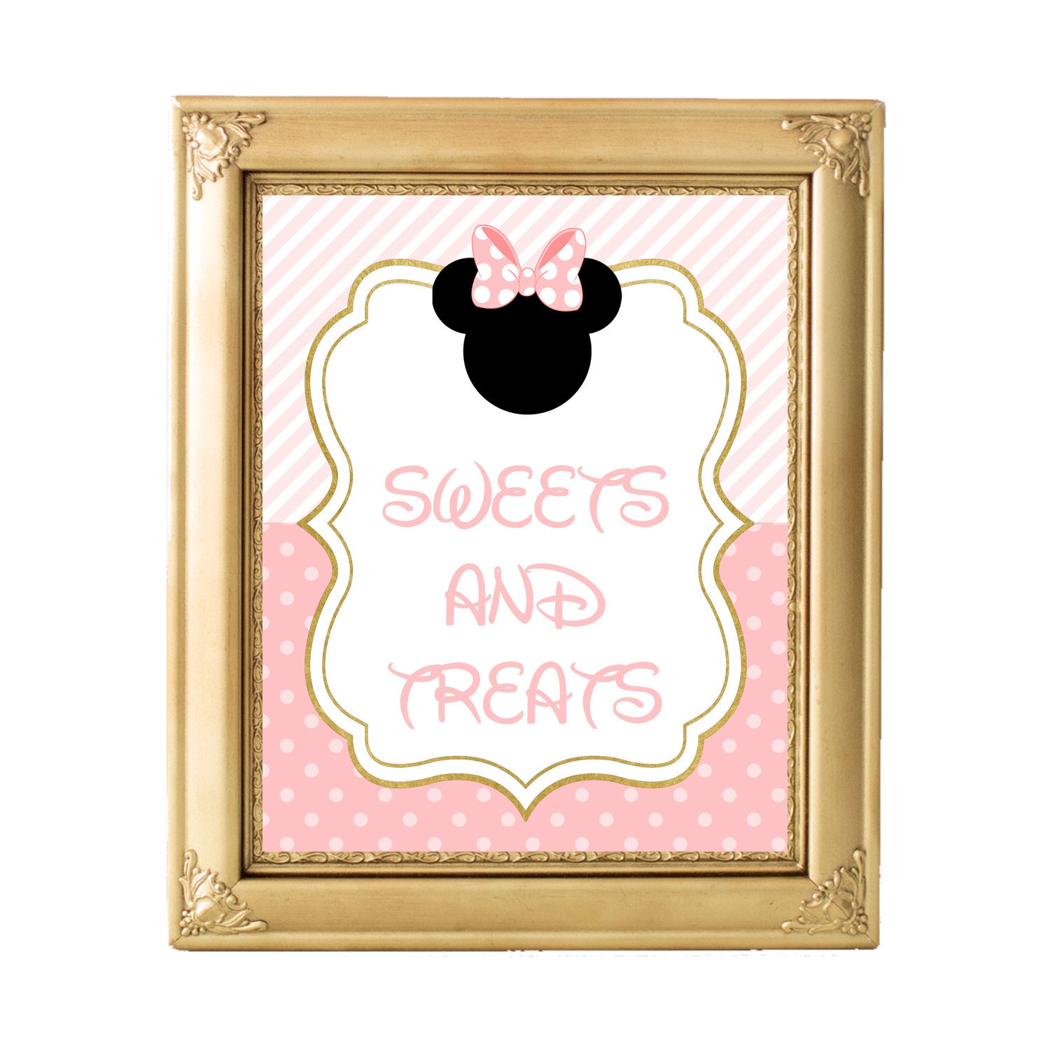 Printable 8x10 Minnie Mouse Sign Sweet Treats Dessert Table