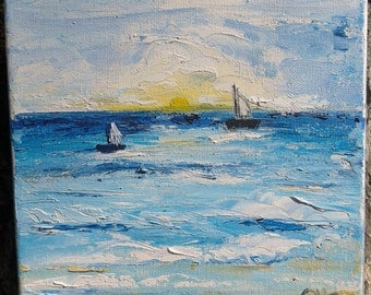 small oil paintings, original oil painting on canvas ready to hang up, impressionistic art
