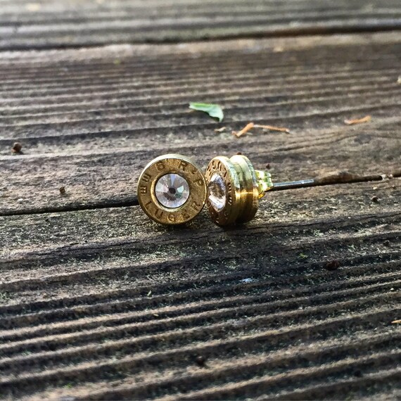 Bullet Stud EarringsCrystal