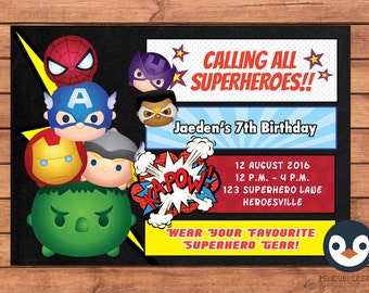 Avengers birthday invitations personalized | Etsy