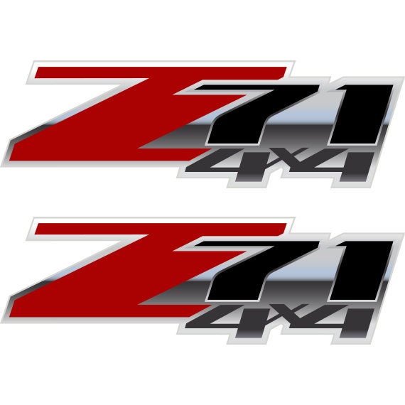 Chevy Z71 4X4 Decals Stickers Silverado GMC by PanProductionsLLC