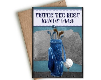 Funny Golf Father's Day Greeting Card for Dad/ INSTANT DOWNLOAD/ Printable/ DIY/ for Dad/ Golf