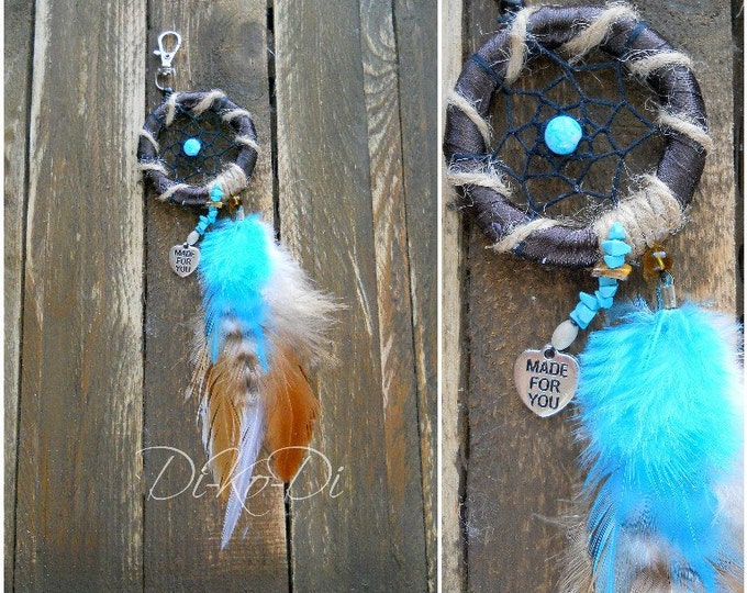 Dream catcher for car, Dreamcatcher, Feathers, Beads, unique, suspension, amulet, Lace, pendant car, keychain, bohodecor, boho, boheme