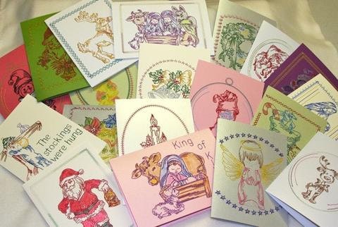 Embroidered Christmas Card Designs 34 Machine Embroidery