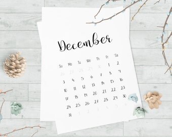 Printable calendar 2017, Printable monthly calendar, Printable calendar months, Large calendar, Wall calender, Minimalist calendar pages