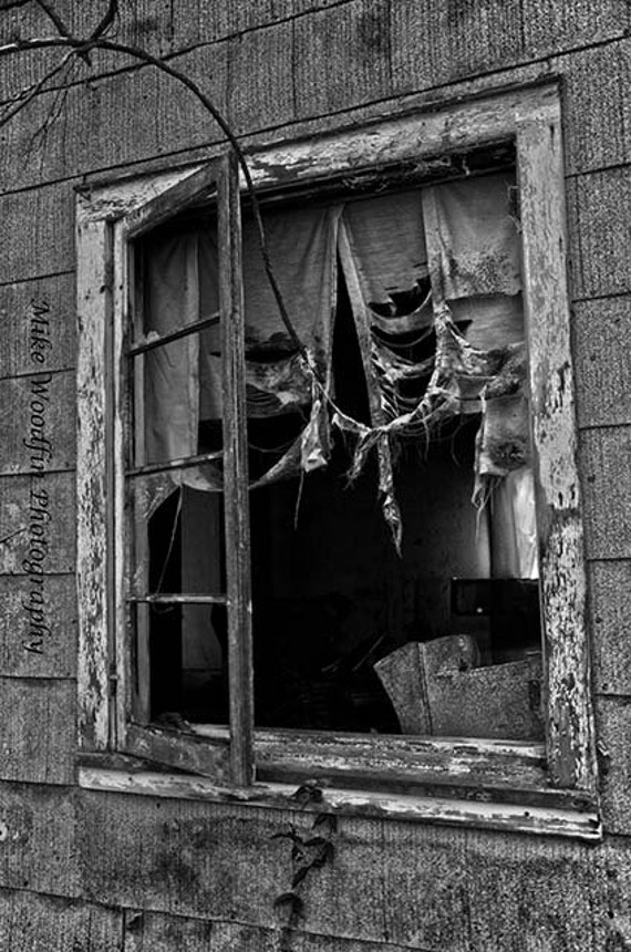 Creepy Abandoned Vintage Window Shack in Spuds Florida Photo